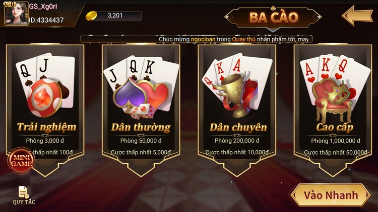 Đánh bài DWIN68, Game DWIN