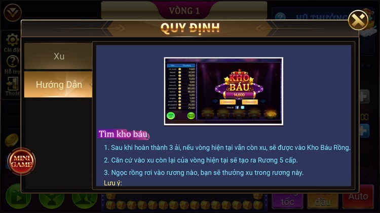 Luật chơi game đoạt bảo DWIN68