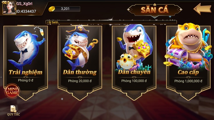 Sảnh game bắn cá DWIN68