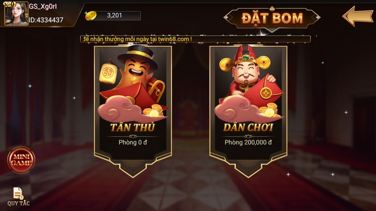 Sảnh game đặt bom DWIN68