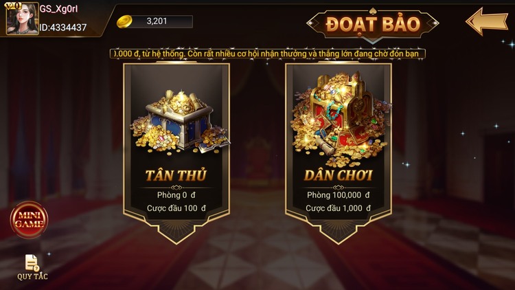 Sảnh game đoạt bảo DWIN68