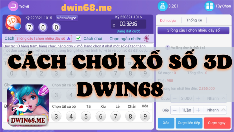 Xổ số 3d tại nhà cái DWIN68